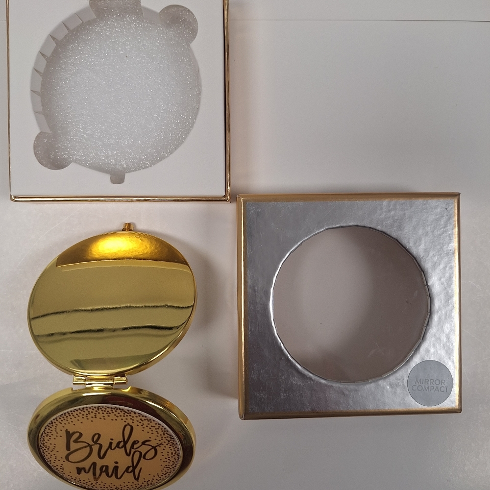 Wedding 5pc Bride & Bridesmaid makeup compact gifts- New in boxes - Picture 4 of 4